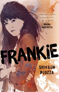 A book cover for Frankie by Shivaun Plozza