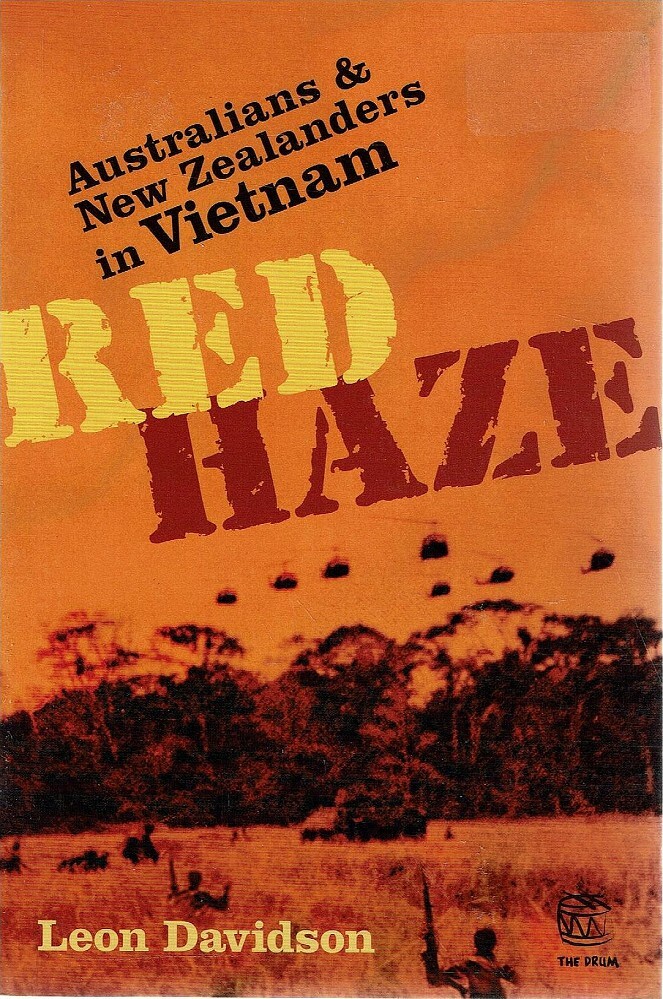 A book cover of Vietnam War, Red Haze: Australia and New Zealand in Vietnam by Leon Davidson
