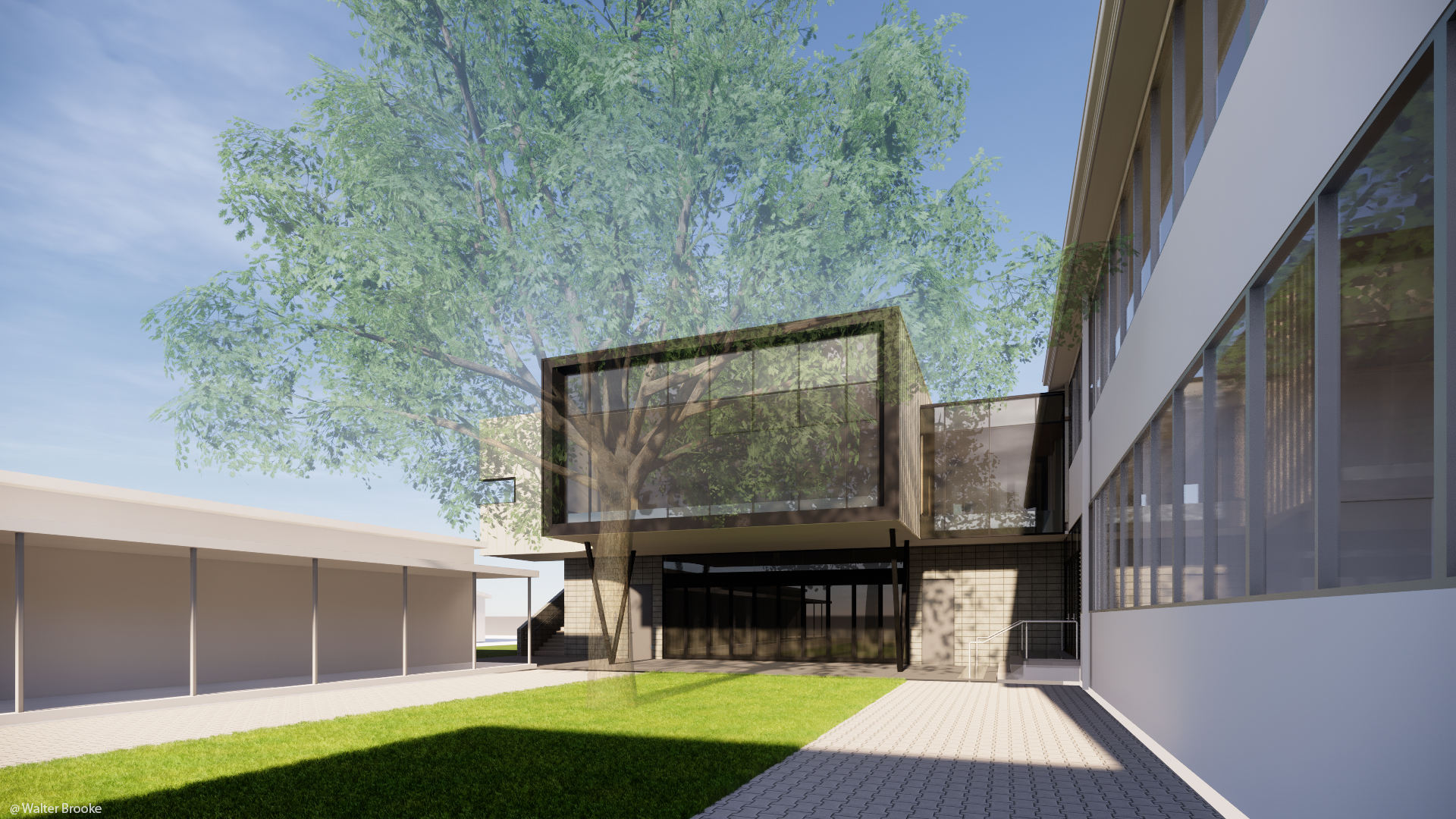 An artist impression of the Plympton International College capital works upgrade by Walter Brooke & Associate Architects
