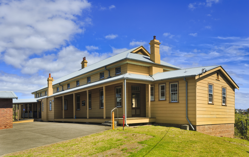 The main hospital sandstone building of the old quarantine station site 